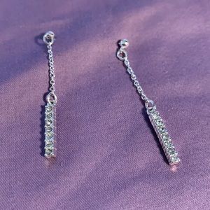 Dangling Silver/CZ Earrings